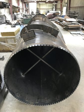 Stainless steel welded industrial smoke stack