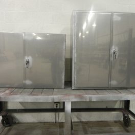 STAINLESS STEEL ENCLOSURES WITH LOCKING HANDLES