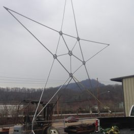 ALUMINUM STAR FOR CHRISTMAS LIGHTS ON ROOF