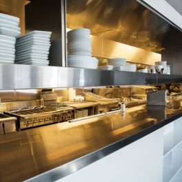 COMMERCIAL KITCHEN STAINLESS STEEL TOP AND TRIM