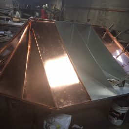 COPPER CANOPY BEING FABRICATED