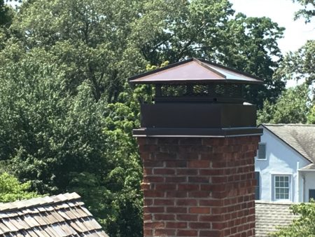 custom copper chimney cap fabrication