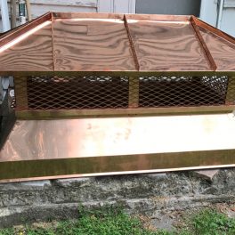 custom copper chimney cap fabrication