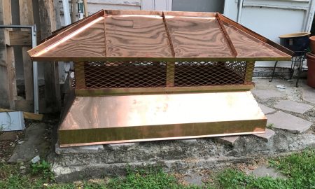 custom copper chimney cap fabrication