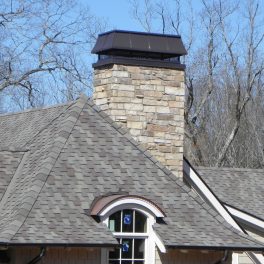 COPPER CHIMNEY CAP AND EYEBROW