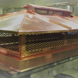 custom copper chimney cap fabrication