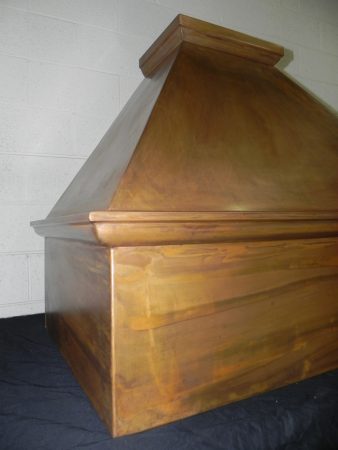 COPPER HOOD WITH PATINA