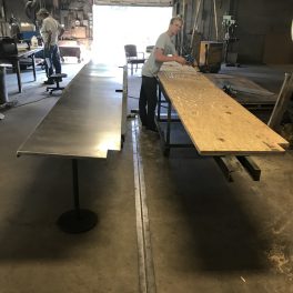 COUNTERTOP BEING GLUED DOWN