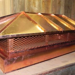 custom copper chimney cap fabrication