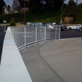 FABRICATION AND INSTALLATION OF STEEL HANDRAIL WITH RADIUS PAINTED BLACK