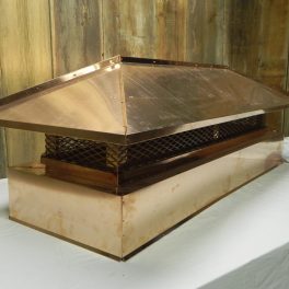 hipped roof copper chimney cap