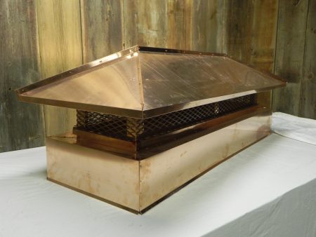 hipped roof copper chimney cap