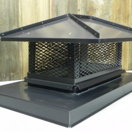 hipped roof painted aluminum chimney cap