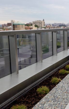 parapet wall stainless cladding