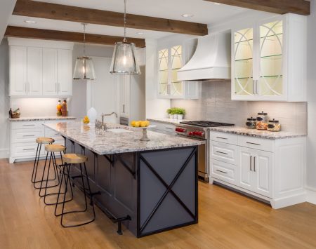 steel kitchen hood painted white