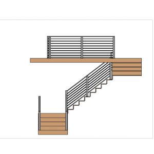 Custom design steel handrail