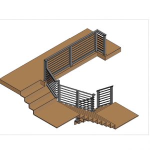 Custom design steel handrail