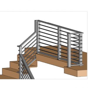 Custom design steel handrail