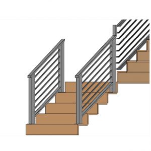 Custom design steel handrail