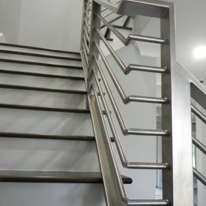 Custom design steel handrail