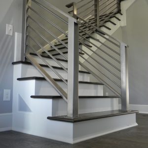 Custom design steel handrail