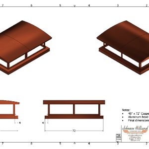Custom design copper chimney cap