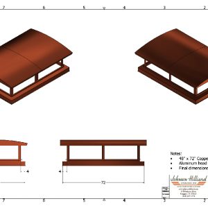 Custom design copper chimney cap